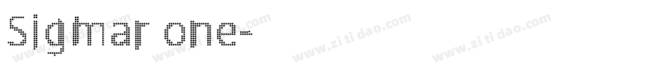Sigmar one字体转换